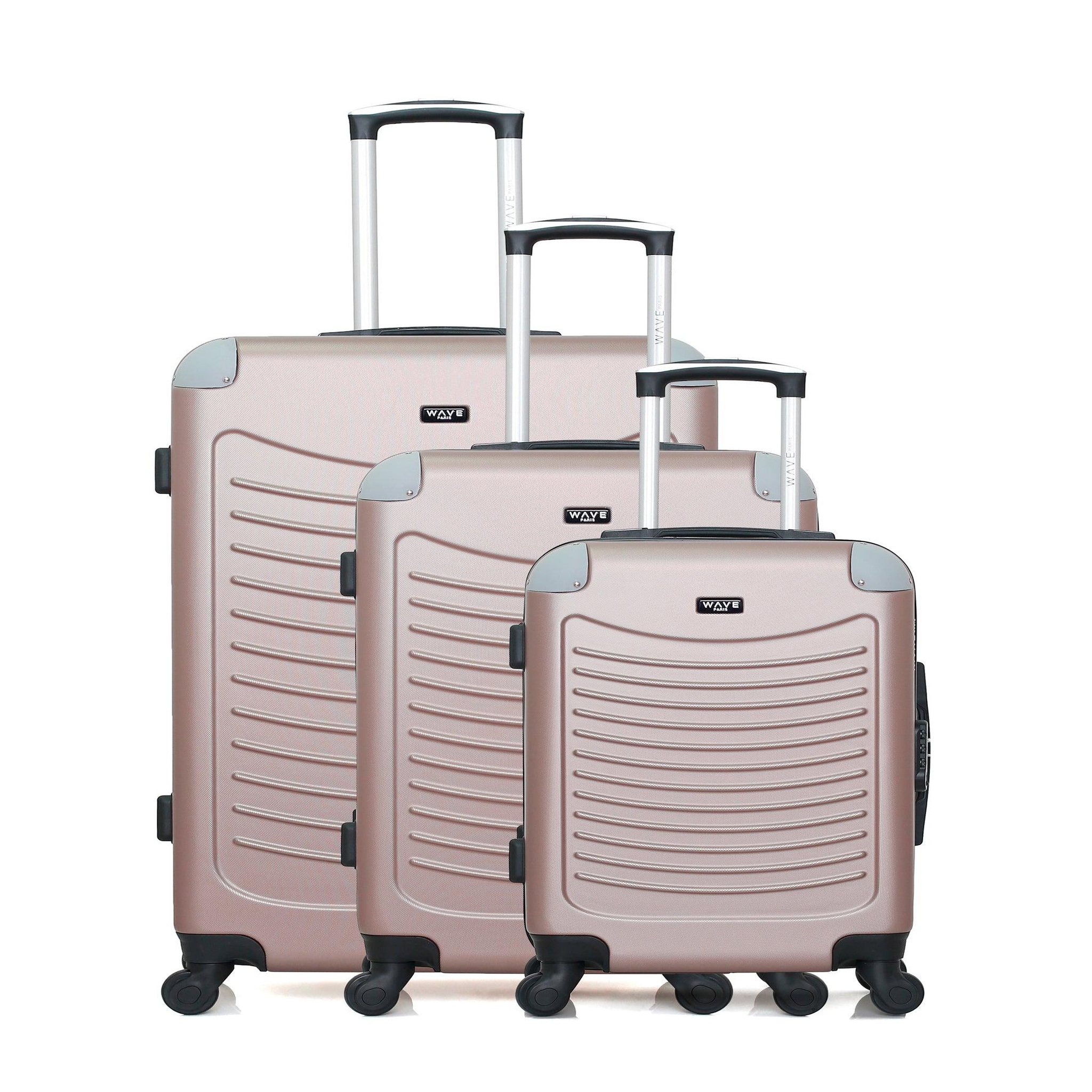 WAVE PARIS Wave paris - set de 3 valises congo. Coloris disponibles : Gris, Noir, Beige, Rose