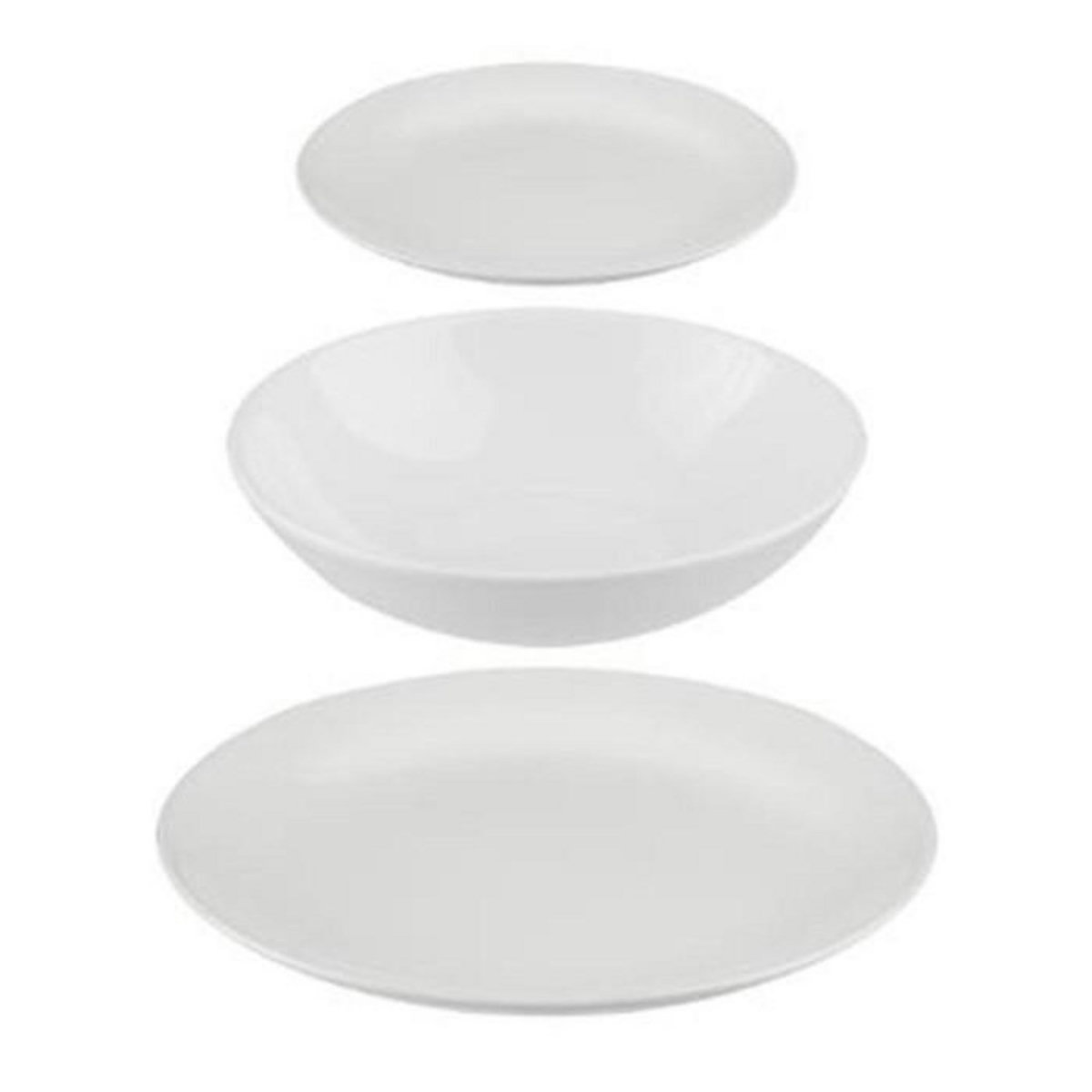 SECRET DE GOURMET Service de Table 18 Pièces  Colorama  26cm Blanc
