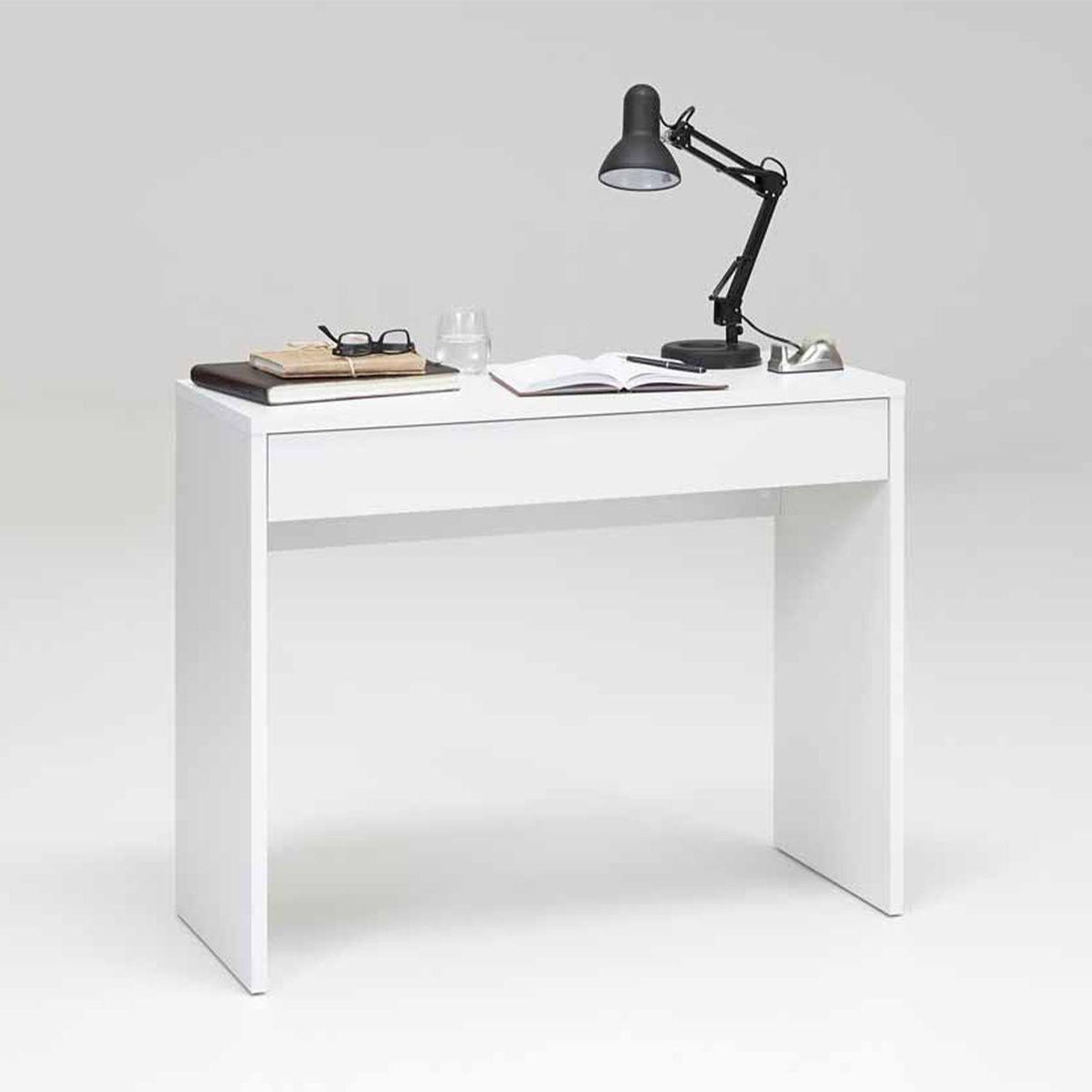 Voir la diapositive 2 : Paris Prix Console 1 tiroir design  kherer  100cm blanc