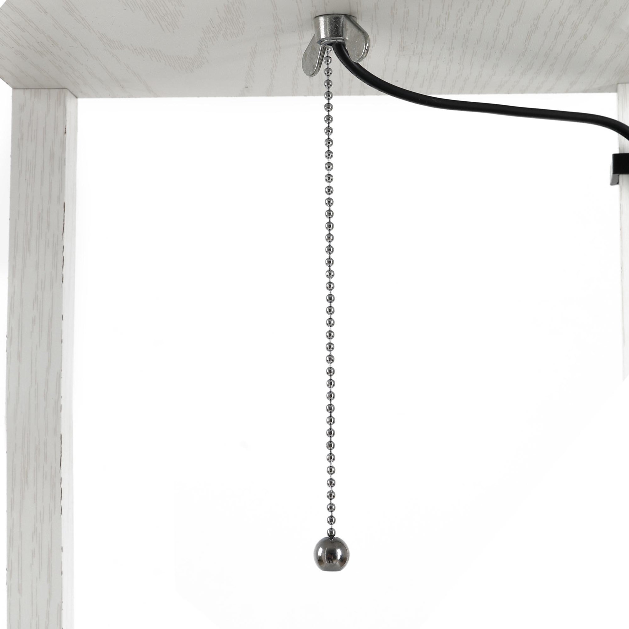 Voir la diapositive 4 : HOMCOM Lampadaire étagère lampe étagère 26l x 26l x 160h cm 3 étagères 4 niveaux mdf blanc