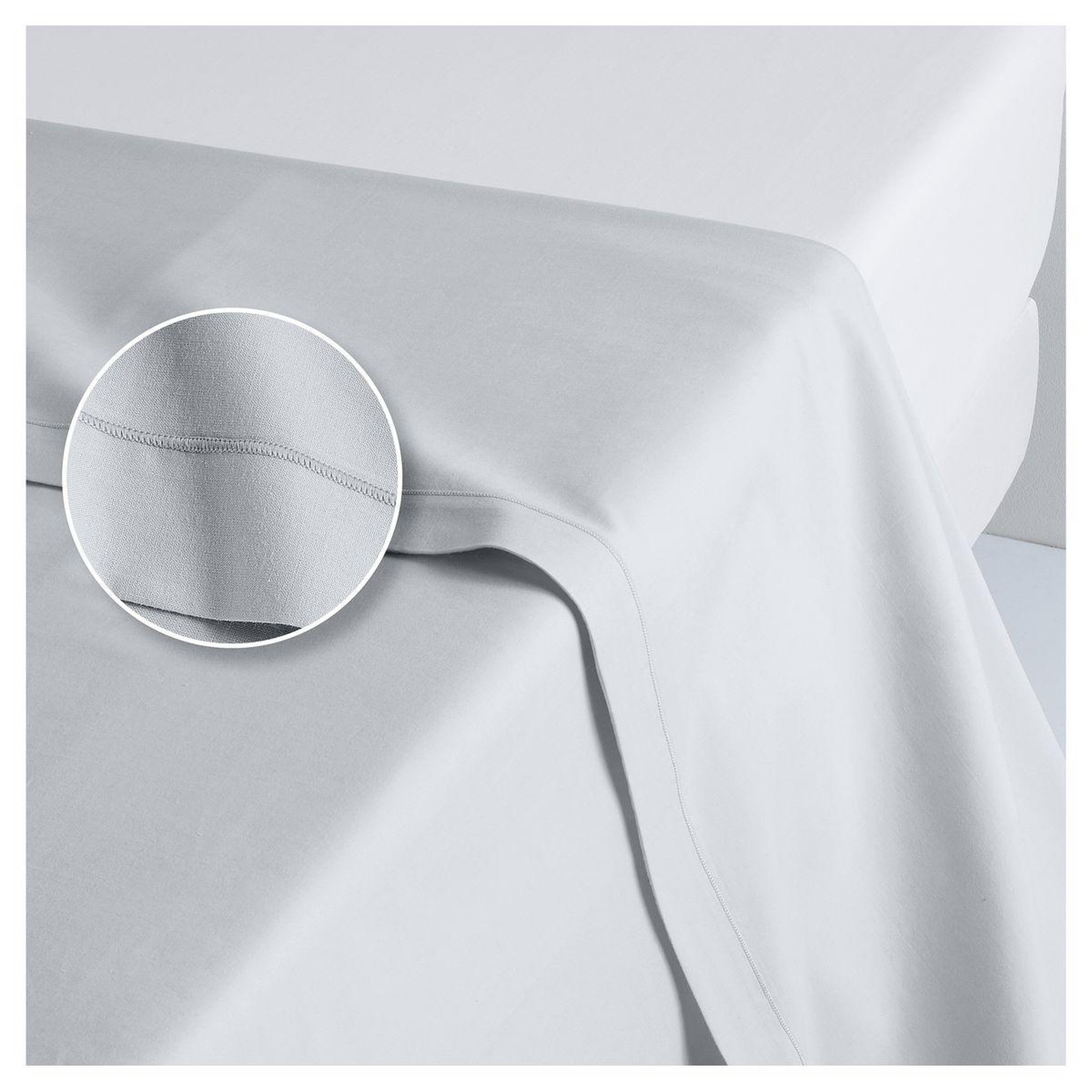 Voir la diapositive 1 : ACTUEL Drap plat uni en coton 57 fils - collection permanente