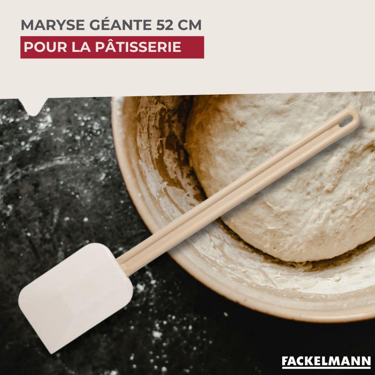 Fackelmann Ensemble de 2 Maryses de pâtisserie et de cuisine manche en résine de 52 cm Fackelmann