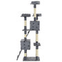Voir la diapositive 4 : VIDAXL Arbre a chat et griffoirs Sisal 170cm Empreintes de pattes Gris