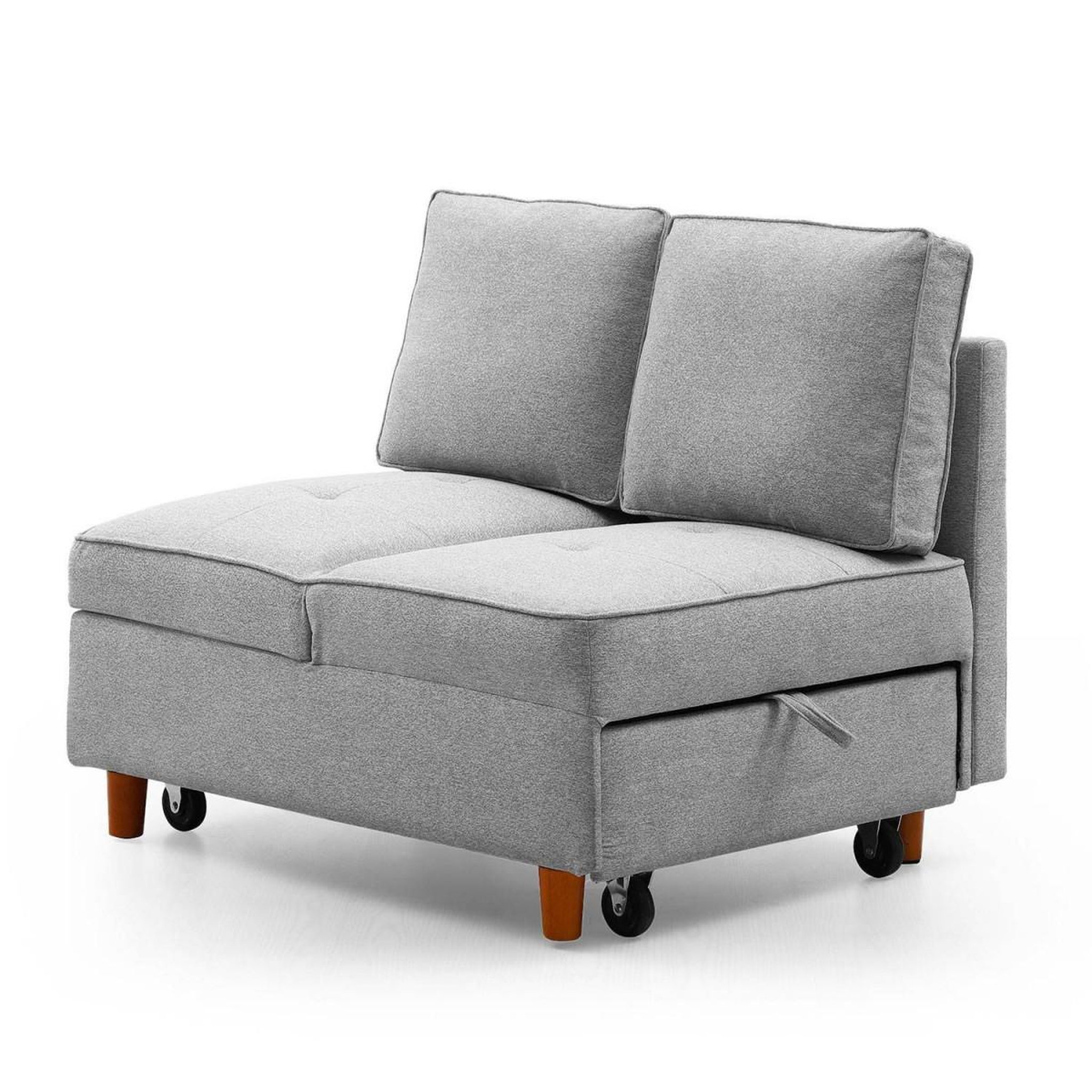 Voir la diapositive 2 : Paris Prix Banquette 2 places convertible  théo  107cm gris
