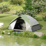 Voir la diapositive 4 : OUTSUNNY Tente de camping 2 personnes dôme étanchéité 3000 mm tapis de sol sac transport vert gris