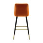 Voir la diapositive 6 : Rendez vous déco Lot de 2 chaises de bar en velours orange 78 cm-Aristote