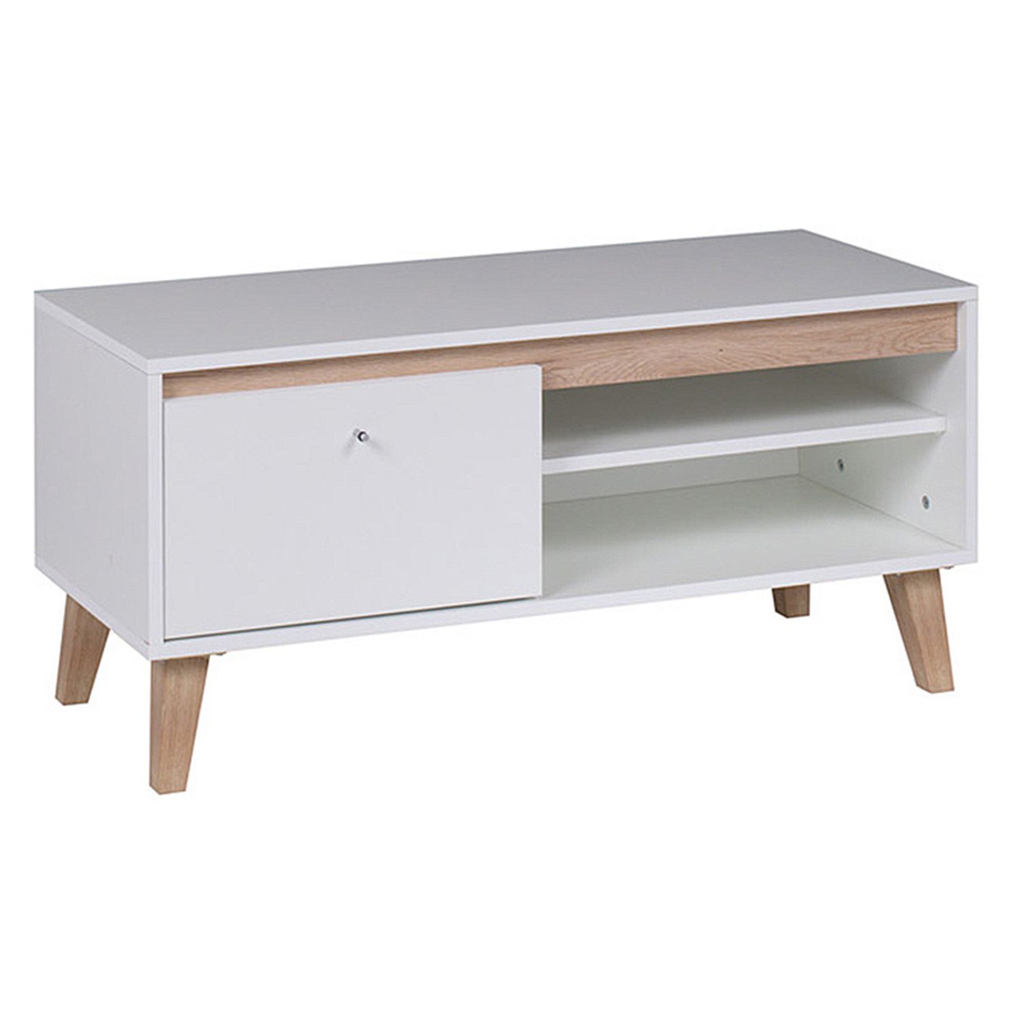 Voir la diapositive 1 : Meuble TV scandinave 1 porte L100cm CHRIS