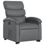 Voir la diapositive 3 : VIDAXL Fauteuil inclinable electrique gris similicuir