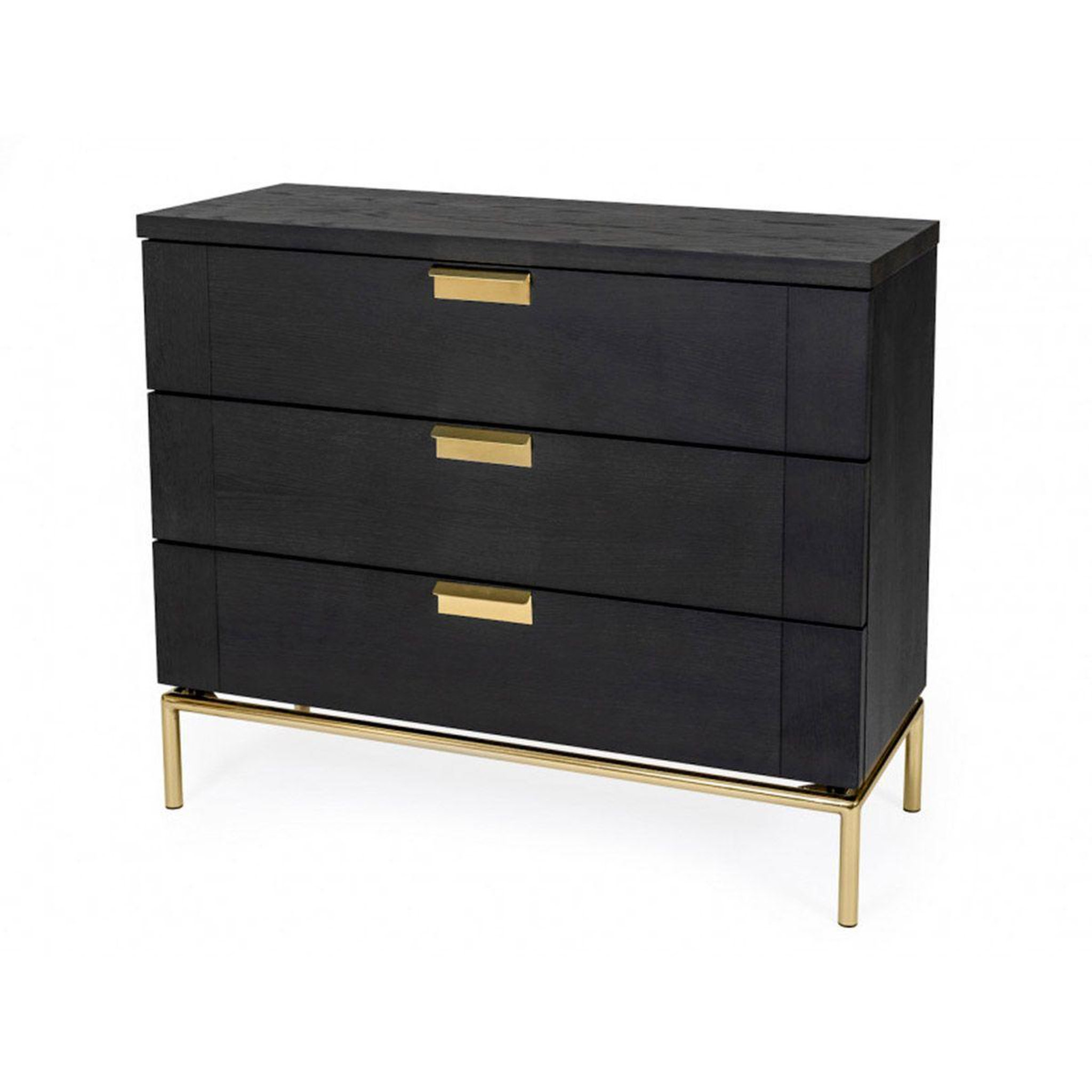 Voir la diapositive 2 : Paris Prix Commode design 3 tiroirs  pimlico  91cm charbon