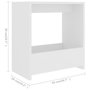 Voir la diapositive 6 : VIDAXL Table d'appoint blanc 50x26x50 cm bois d'ingenierie