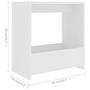 Voir la diapositive 6 : VIDAXL Table d'appoint blanc 50x26x50 cm bois d'ingenierie