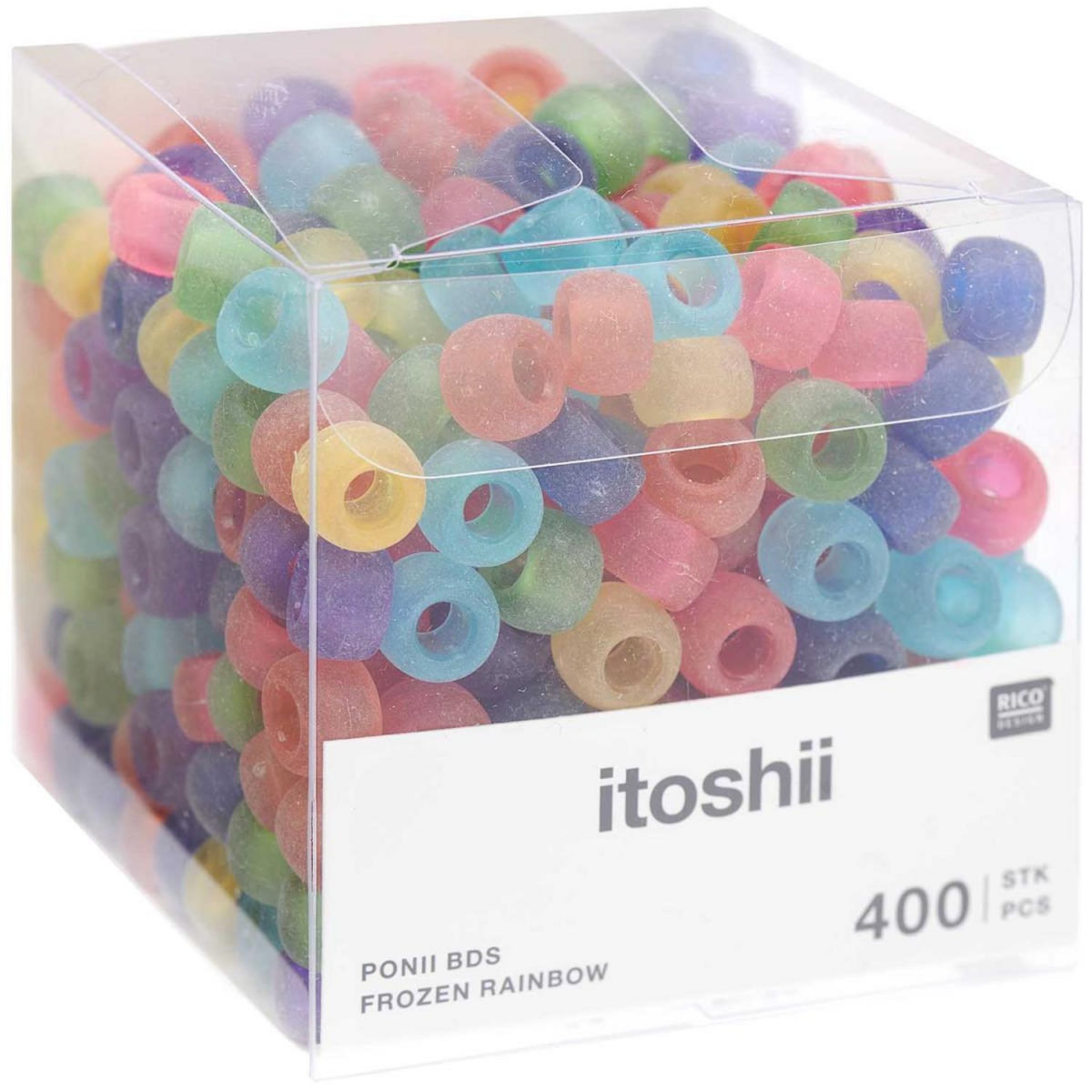 RICO DESIGN itoshii pack 400 perles arc en ciel gelé