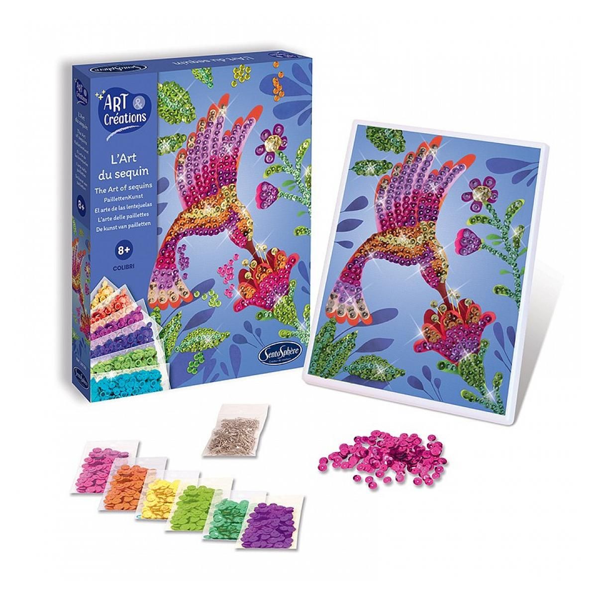 Sentosphere Art et creations - l art du sequin - Colibri