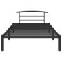 Voir la diapositive 3 : VIDAXL Cadre de lit sans matelas noir metal 90x200 cm