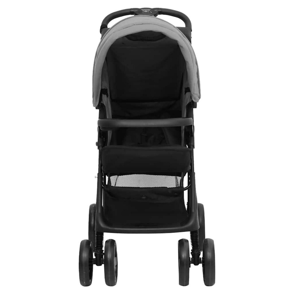 VIDAXL Poussette pour bebe 2-en-1 Gris clair et noir Acier