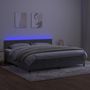 Voir la diapositive 4 : VIDAXL Sommier a lattes de lit avec matelas LED Gris clair 200x200 cm