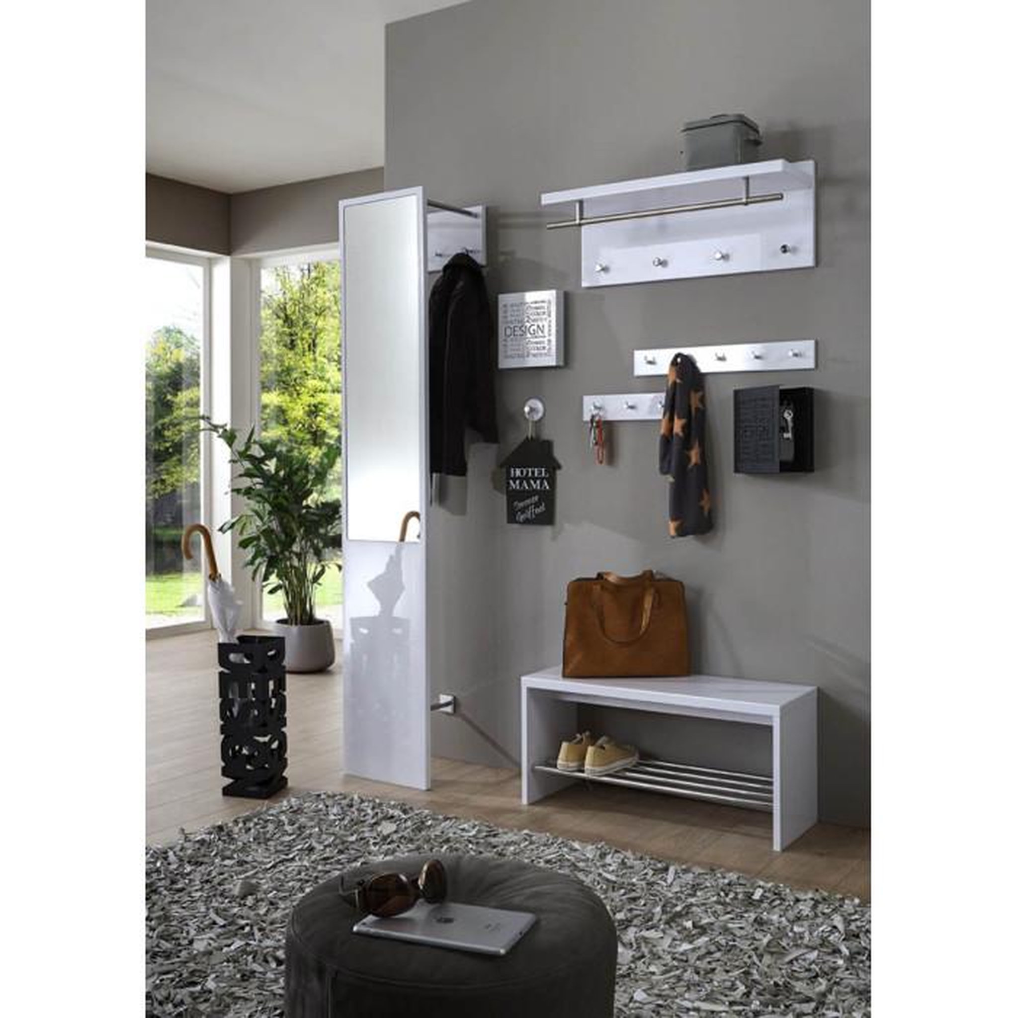 Voir la diapositive 4 : Paris Prix Boîte à Clés Métal  Design  24cm Blanc