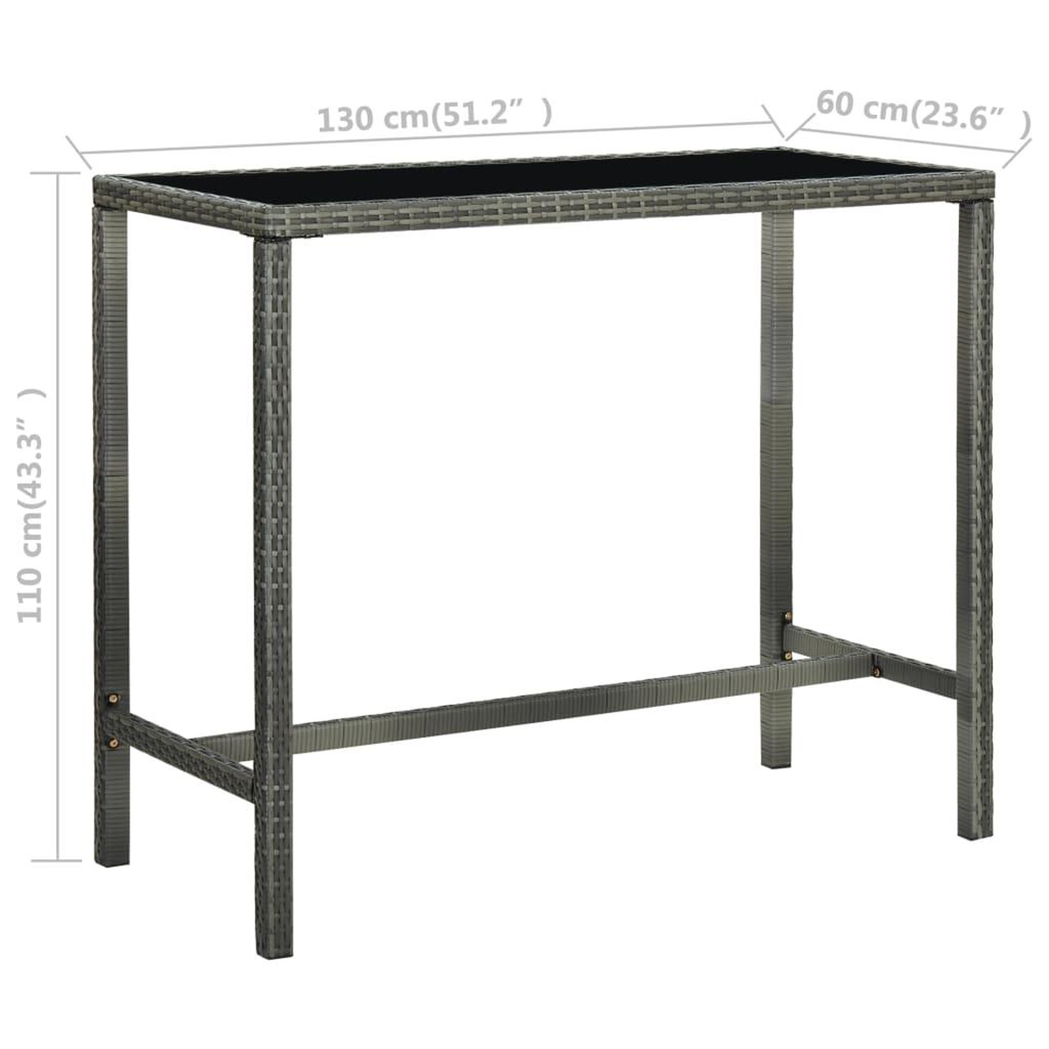 Voir la diapositive 6 : VIDAXL Ensemble de bar de jardin 7 pcs et coussins Resine tressee Gris