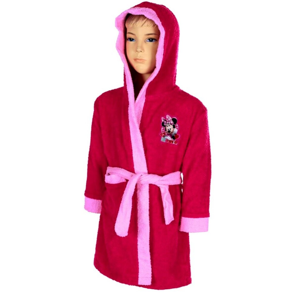 Peignoir polaire Minnie 12 ans robe de chambre capuche F