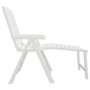 Voir la diapositive 4 : VIDAXL Chaise longue blanc plastique