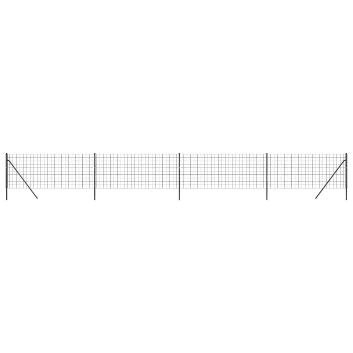 VIDAXL Cloture en treillis metallique anthracite 1x10m acier galvanise