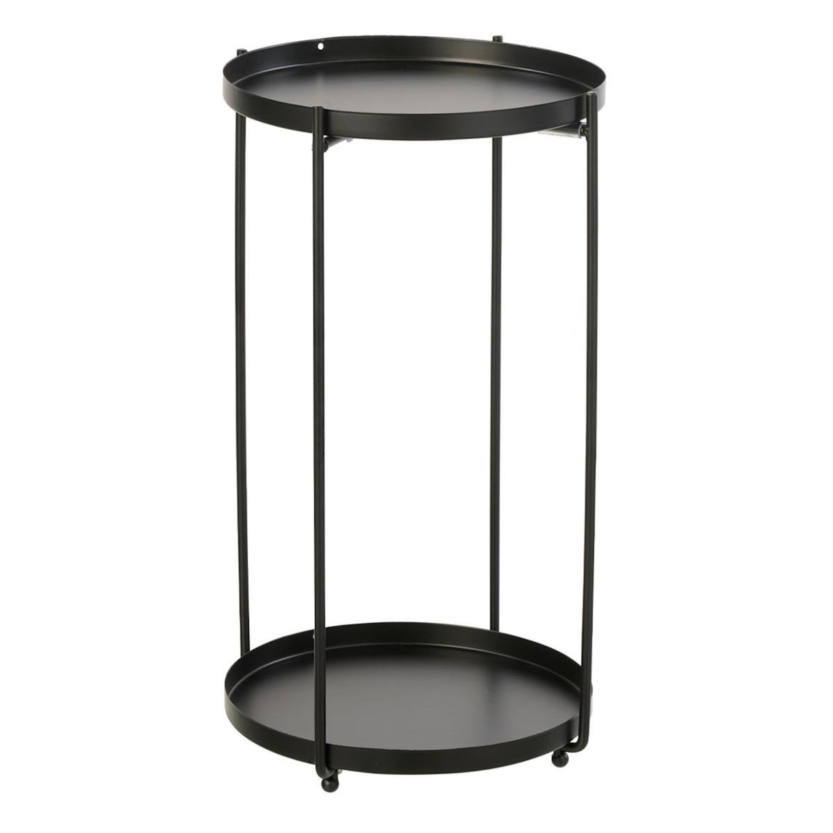 Paris Prix Table d'Appoint en Métal  Robt  46cm Noir