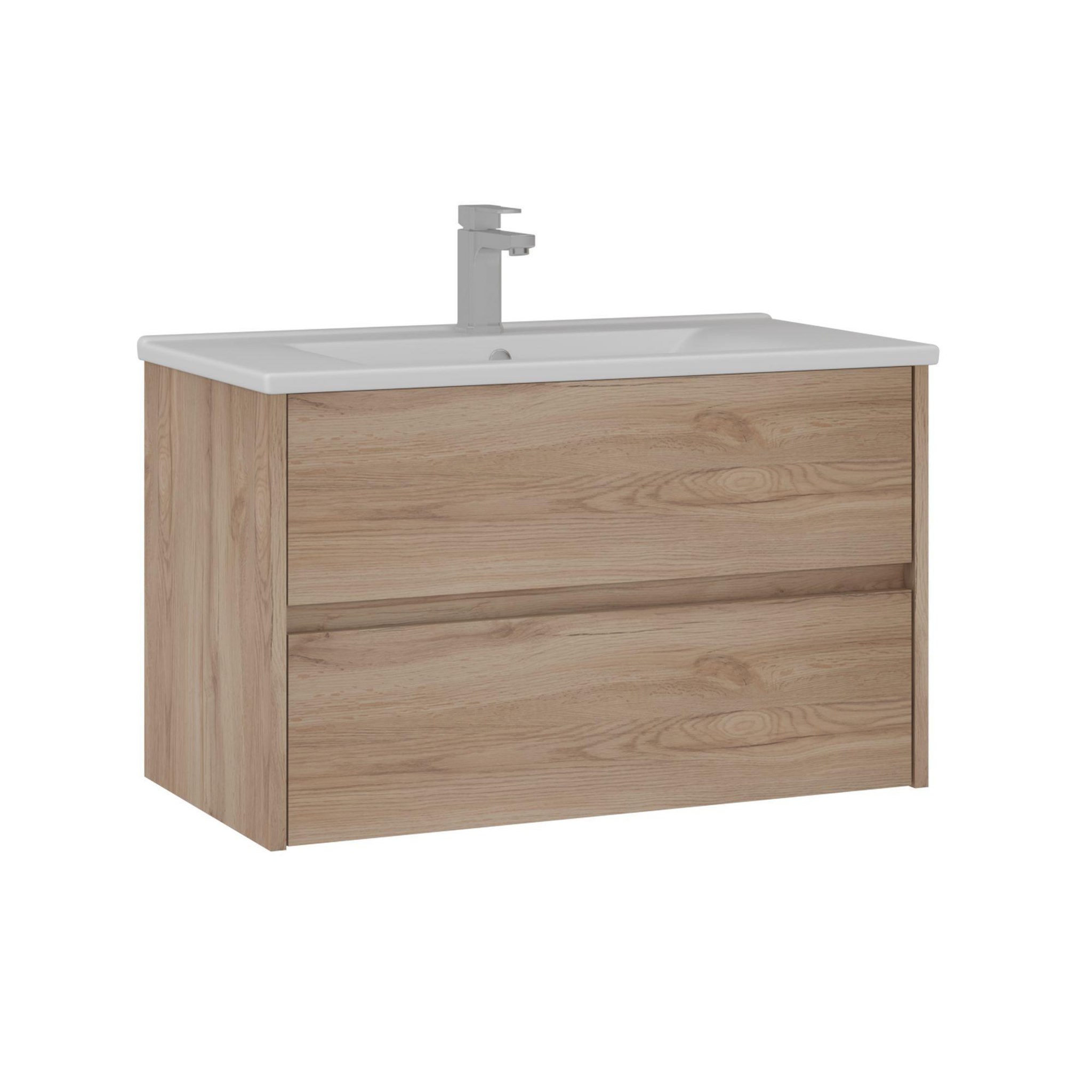 Habitat et Jardin Meuble Vasque  Side 85 v2  - 85 x 45 x 52 cm - Oak
