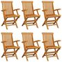 Voir la diapositive 3 : VIDAXL Chaises de jardin avec coussins bleu clair lot de 6 Teck massif