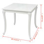 Voir la diapositive 6 : VIDAXL Table a manger 80x80x76 cm blanc brillant