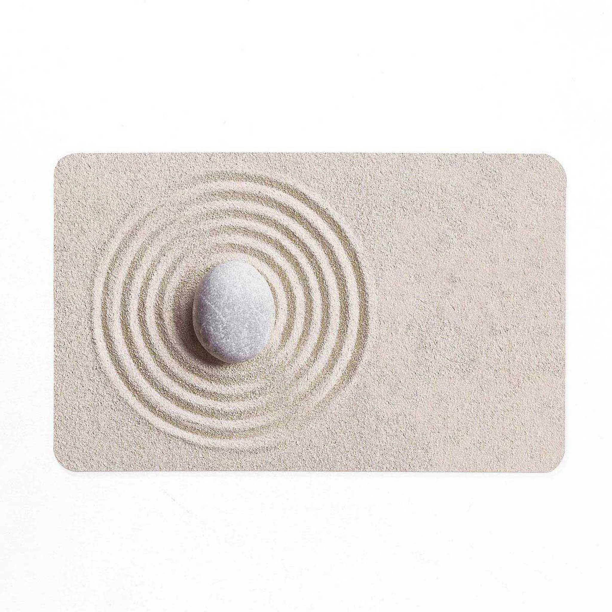 Douceur d'Intérieur Tapis de bain imprimé  serena  50x80cm beige