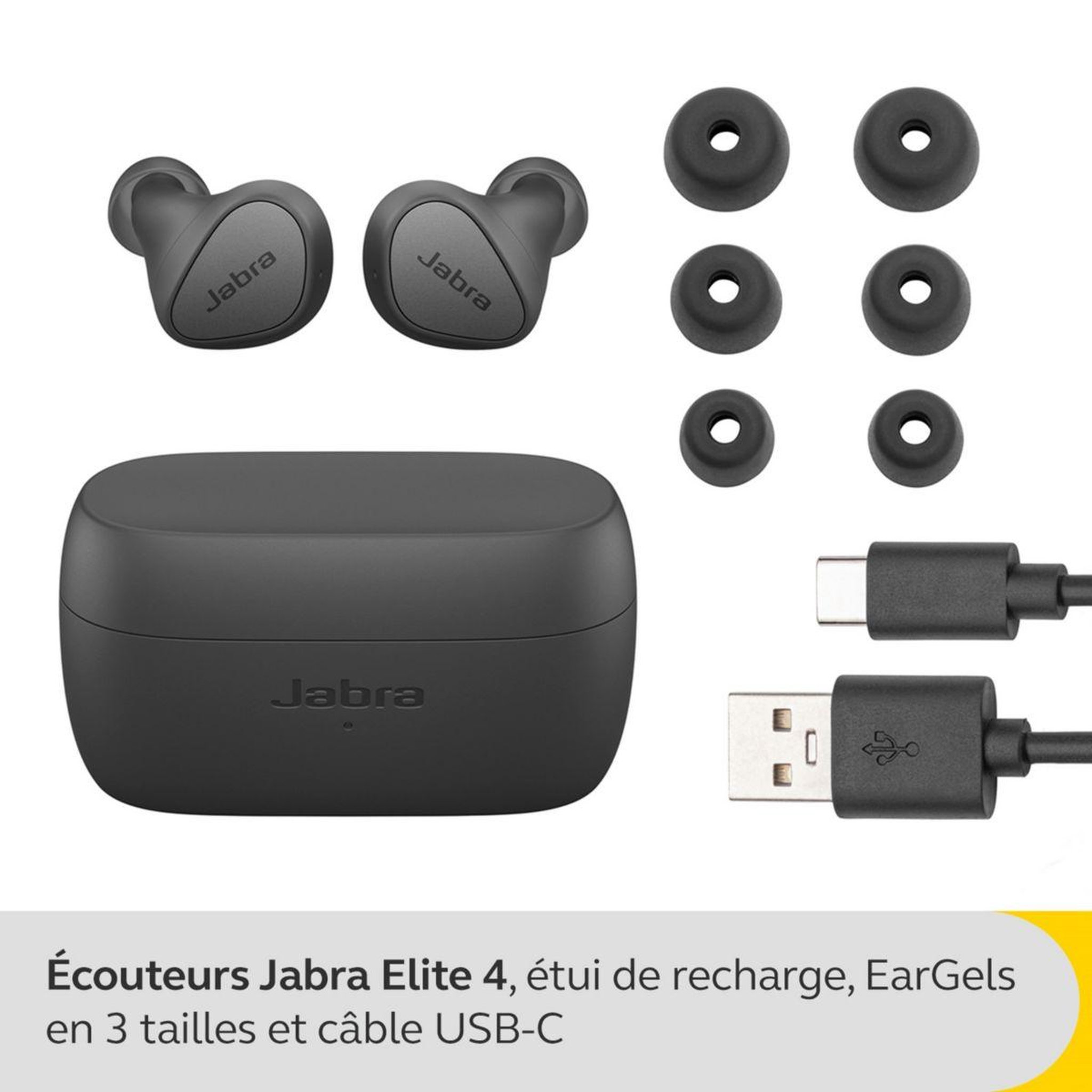 Voir la diapositive 5 : Jabra Ecouteurs Elite 4 Gris