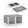 Voir la diapositive 3 : HOMCOM Boîte de rangement plastique 69L pliable empilable couvercle 4 roulettes accès 5 côtés blanc gris