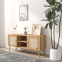 Voir la diapositive 5 : CONCEPT USINE Buffet avec portes effet cannage et 2 niches 120 cm CANGE