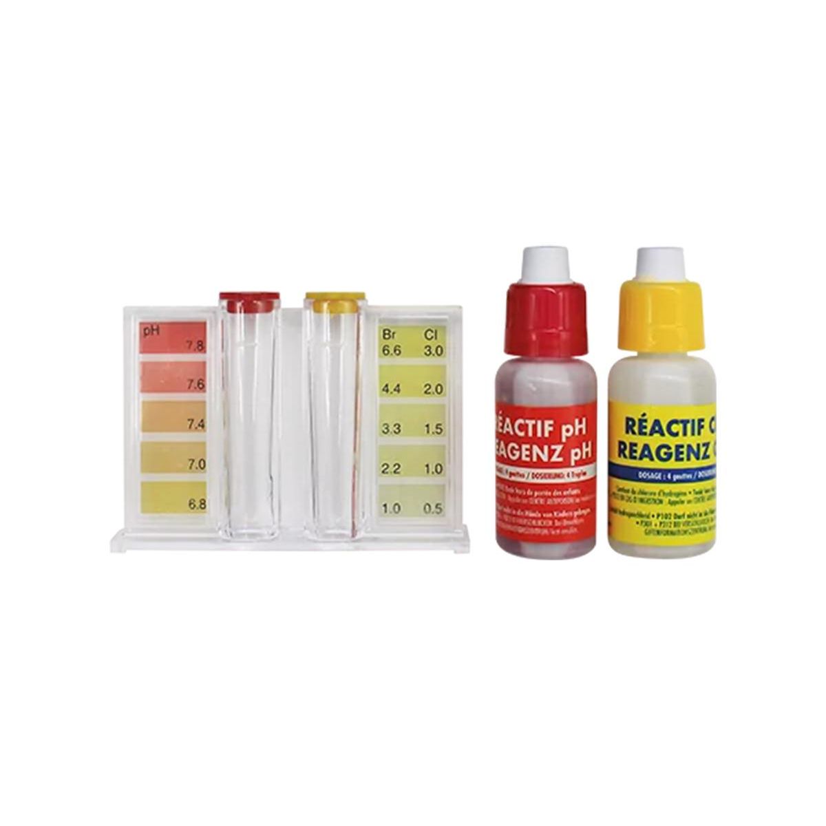 MARINA Trousse d'analyse eau piscine Chlore/Brome/pH - Marina