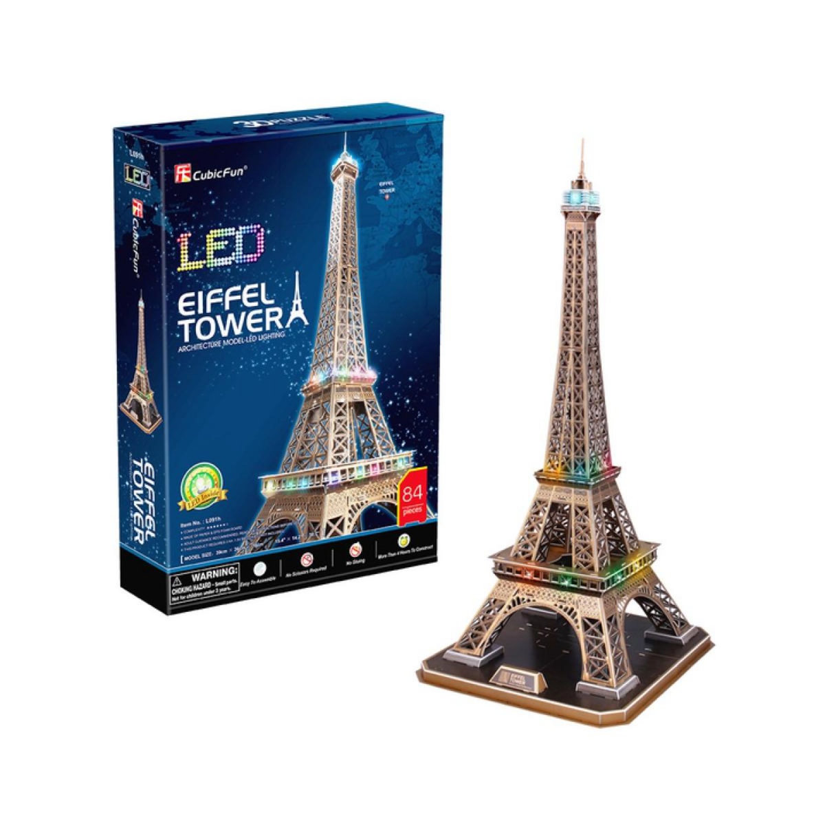 Mercier Puzzle tour eiffel led 3d cubic fun