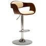 Voir la diapositive 3 : VIDAXL Chaises de bar lot de 2 creme bois courbe et similicuir