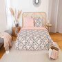 Voir la diapositive 3 : Home collection Parure housse de couette 100% satin de coton bio 78fils joy