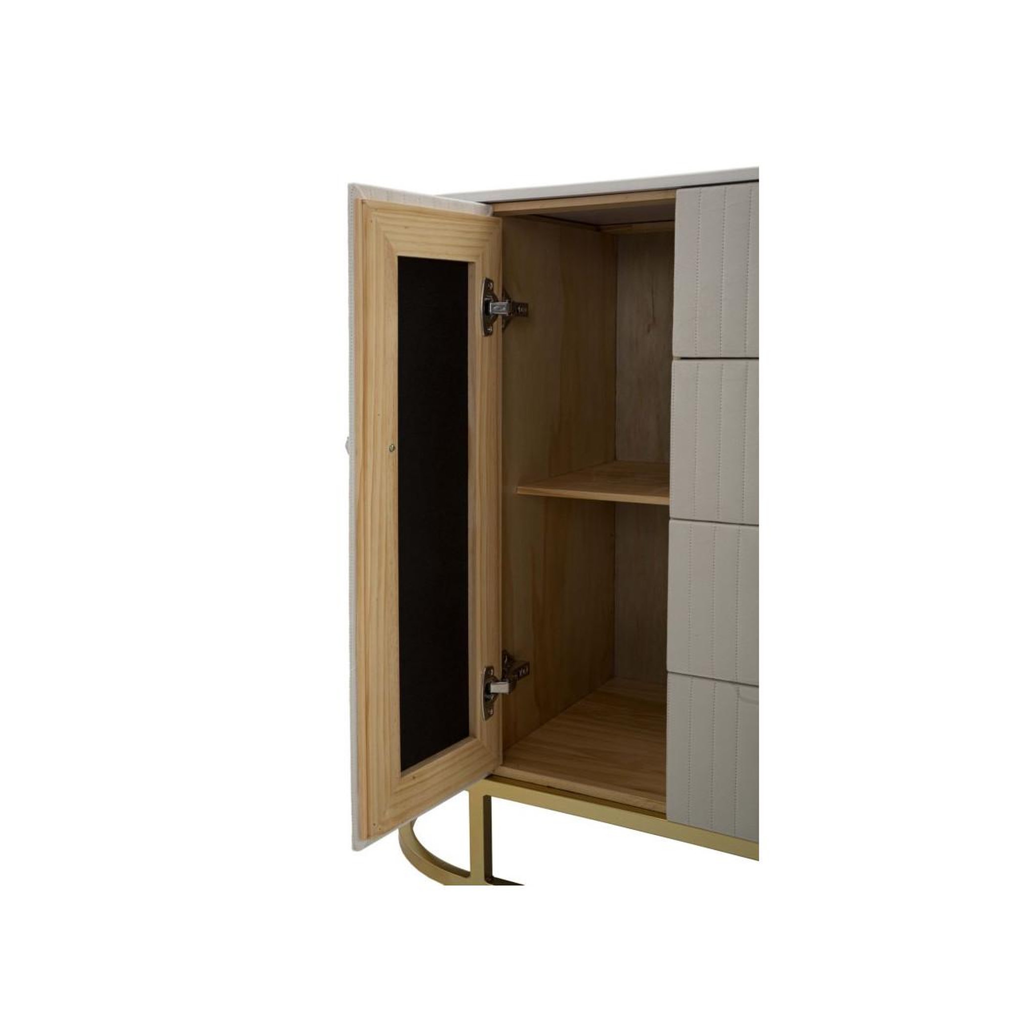 Voir la diapositive 6 : Paris Prix Buffet design effet marbre  montpellier  120cm crème & or
