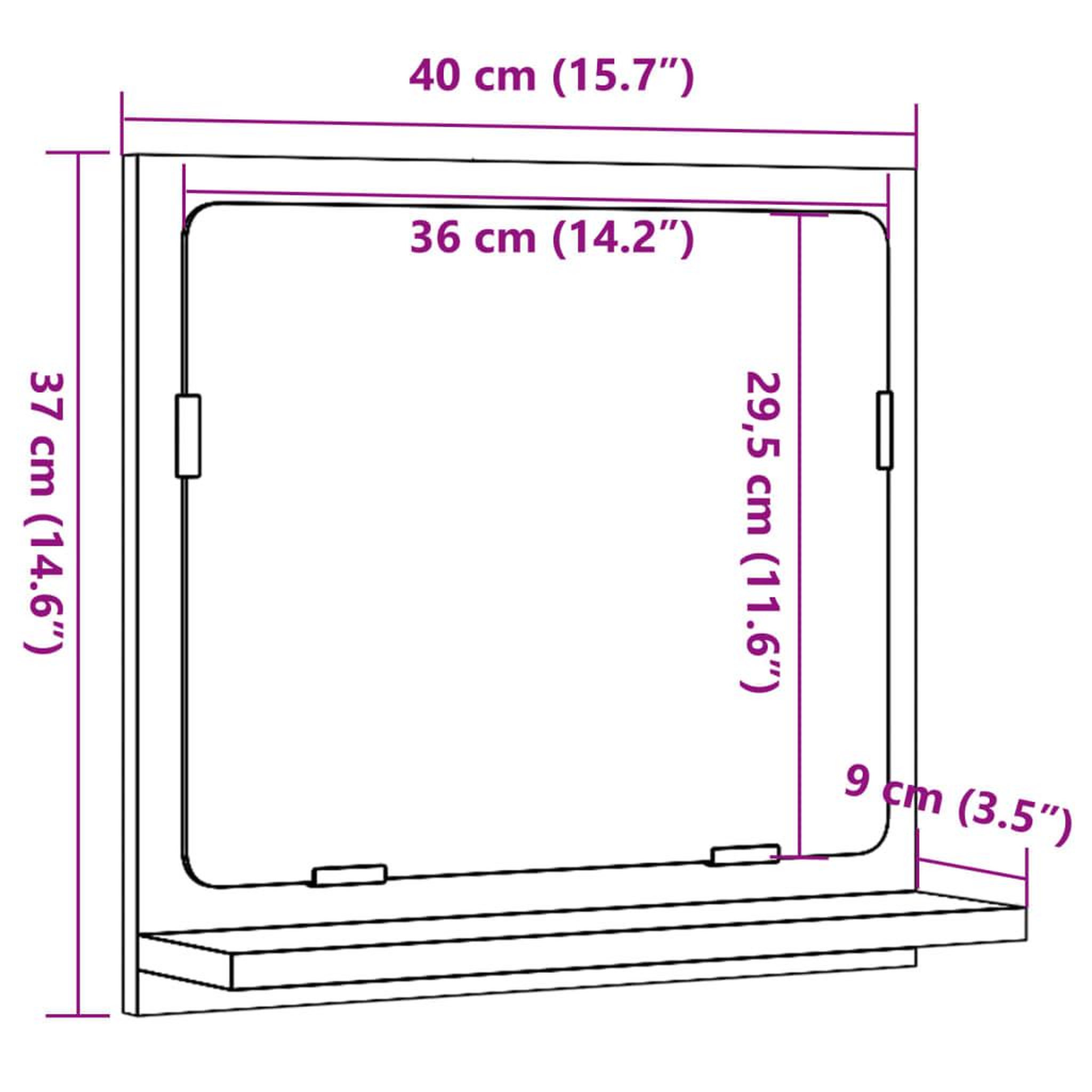 Voir la diapositive 6 : VIDAXL Armoire a miroir de salle de bain chene artisanal 40x11x37 cm