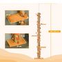 Voir la diapositive 3 : PAWHUT Arbre à chat tour H. réglable 202-242 cm - feuilles décoratives d'automne - jute naturelle peluche orange