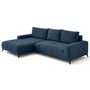 Voir la diapositive 3 : BEST MOBILIER Rimini - canapé d'angle gauche 4 places convertible avec coffre en tissu texturé