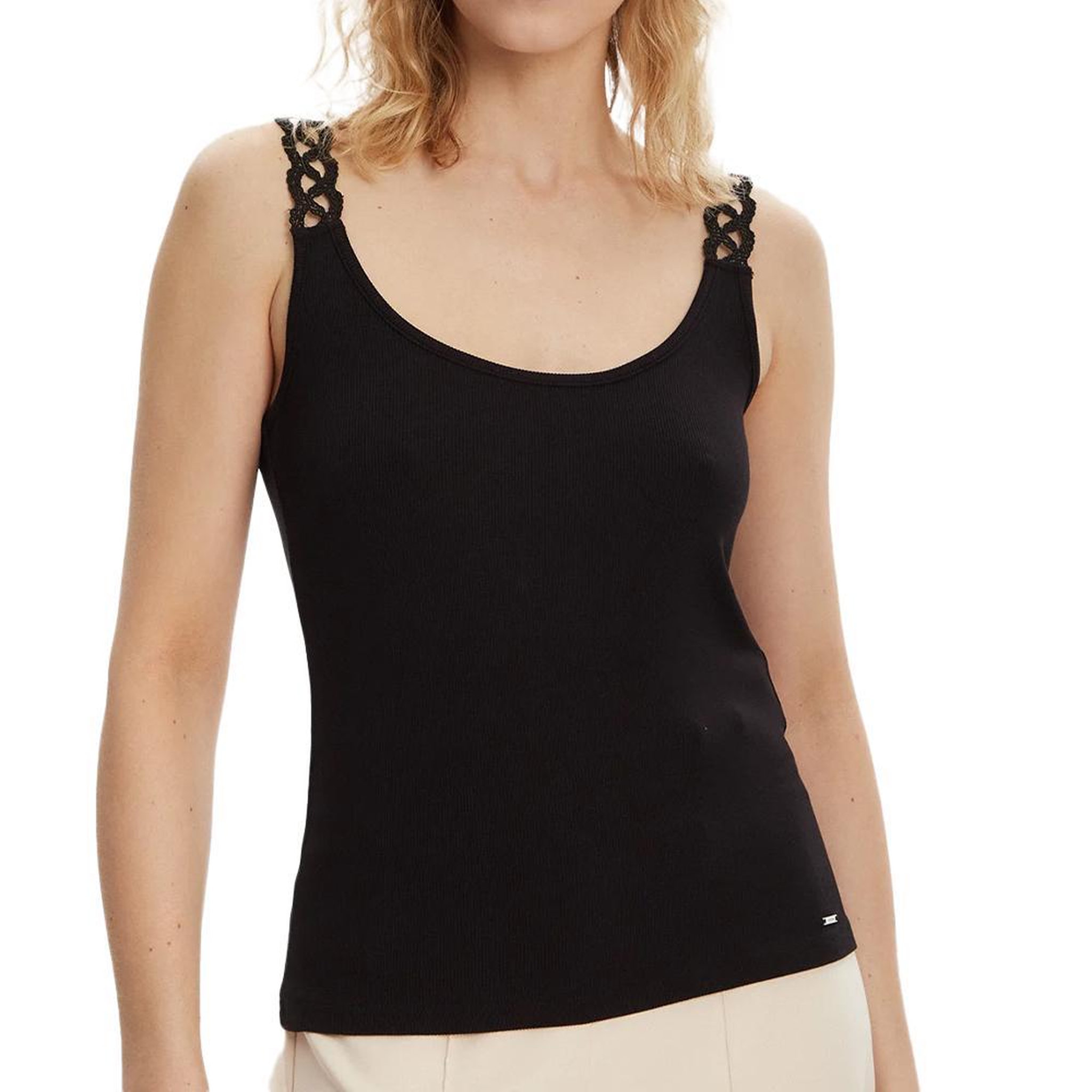 MORGAN Débardeur Noir Femme Morgan DOUBI. Coloris disponibles : Noir