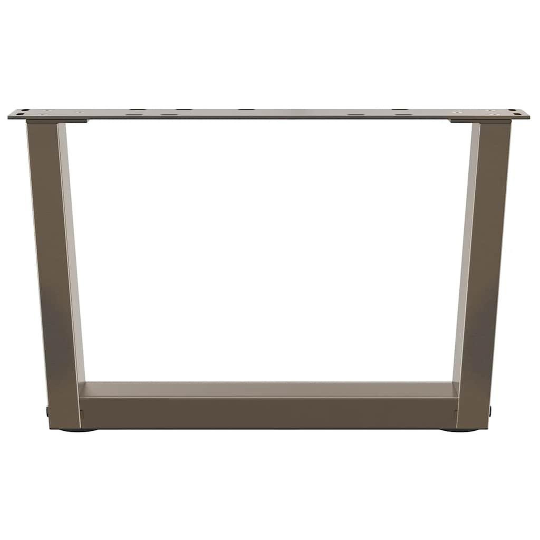 Voir la diapositive 5 : VIDAXL Pieds de table a manger forme V 2 pcs acier naturel acier