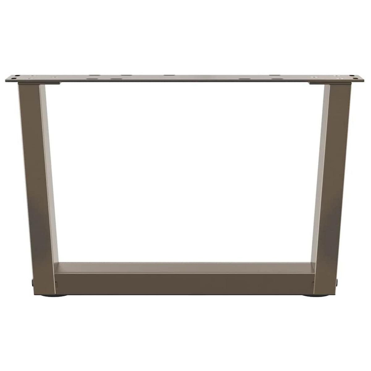 VIDAXL Pieds de table a manger forme V 2 pcs acier naturel acier