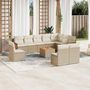 Voir la diapositive 1 : VIDAXL Salon de jardin 11 pcs avec coussins beige resine tressee