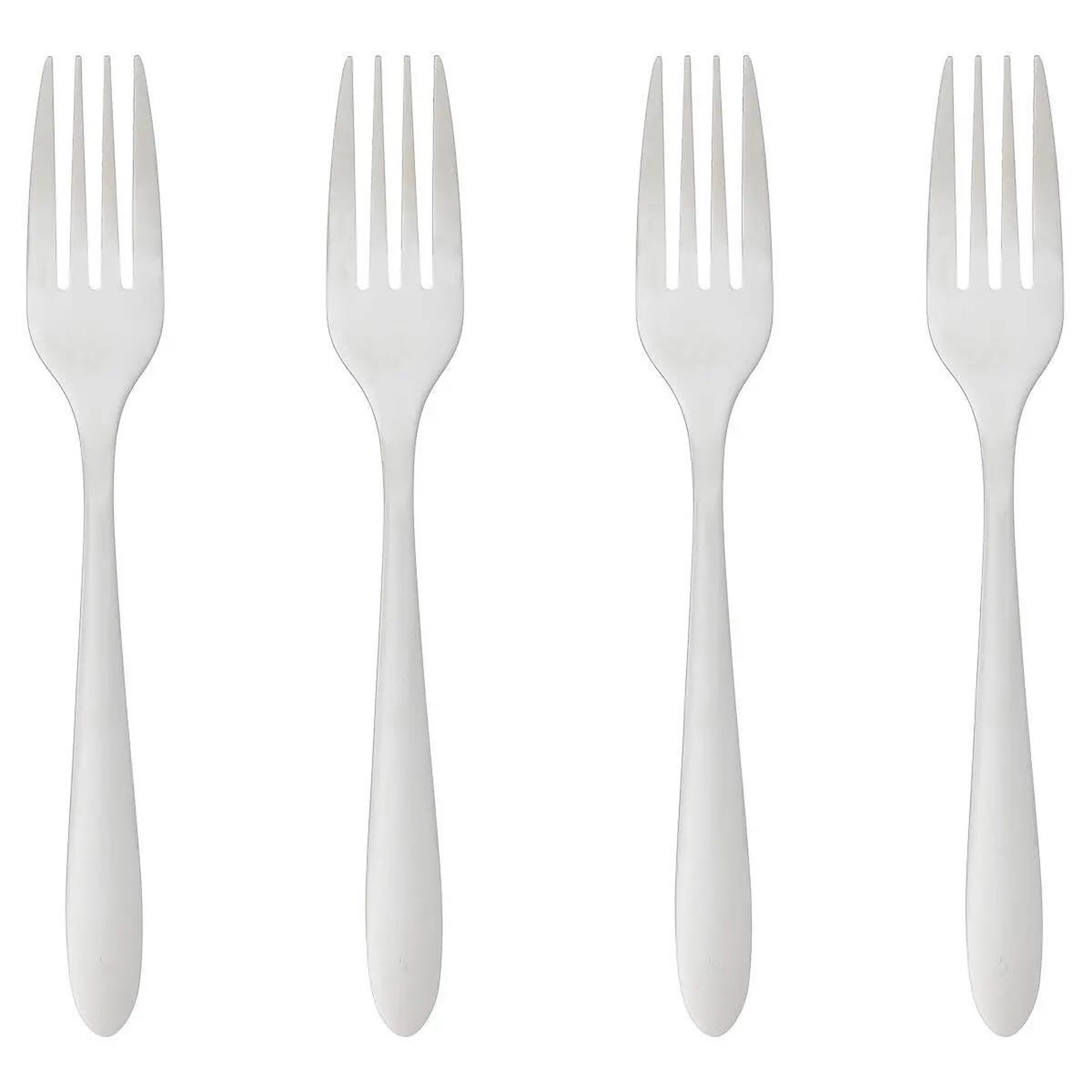 SECRET DE GOURMET Lot de 4 Fourchettes Inox  Nevis  19cm Argent