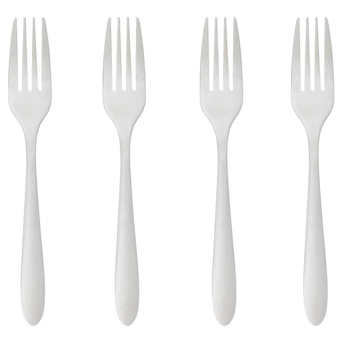 SECRET DE GOURMET Lot de 4 Fourchettes Inox  Nevis  19cm Argent