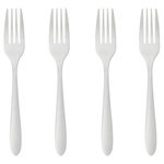 SECRET DE GOURMET Lot de 4 Fourchettes Inox  Nevis  19cm Argent
