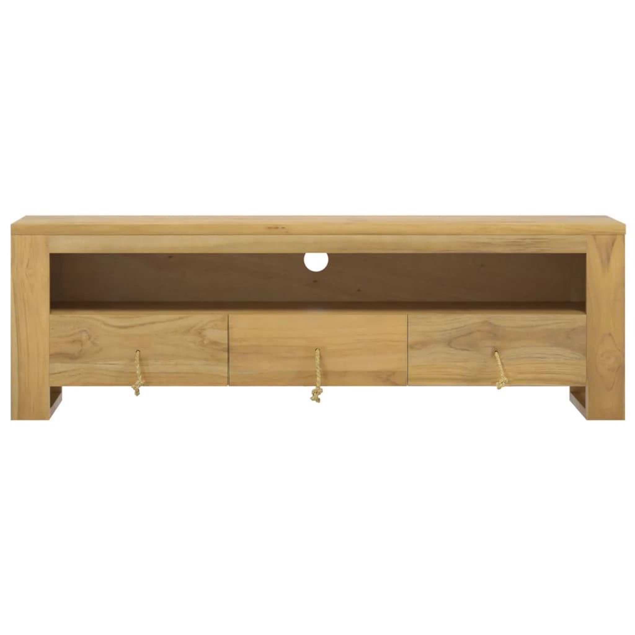 Voir la diapositive 3 : VIDAXL Meuble TV 110x30x35 cm Bois de teck solide