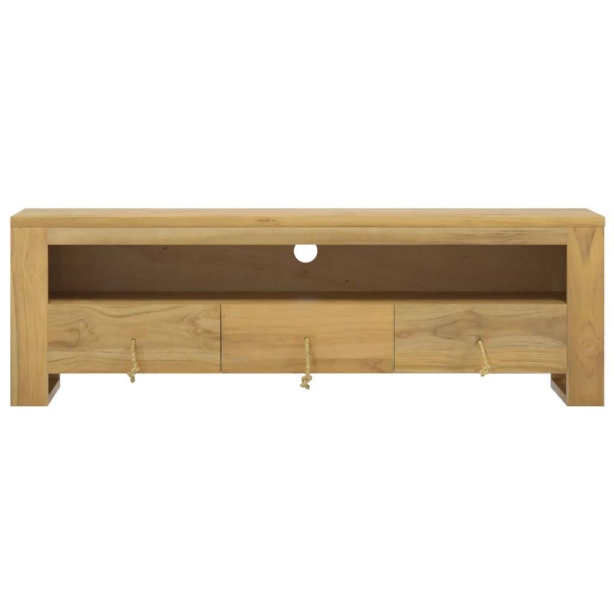 VIDAXL Meuble TV 110x30x35 cm Bois de teck solide